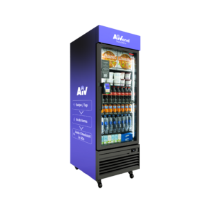 Purple AiVend smart refrigerated vending machine