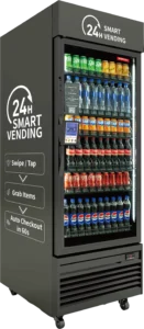 24-hour smart vending machine with beverages